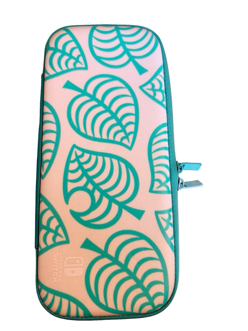 Nintendo Switch Animal Crossing Aloha Carrying Case Travel Shell Pink Teal Leaf